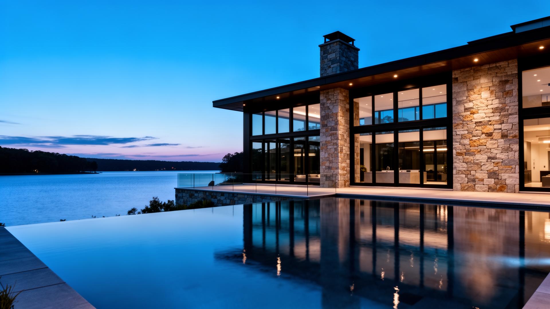 Pool house and terrace